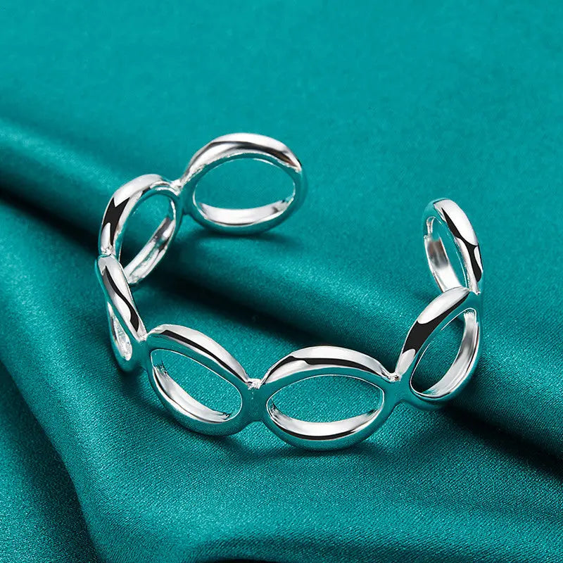 Silver Round O Bangle Jewelry ODMPOD