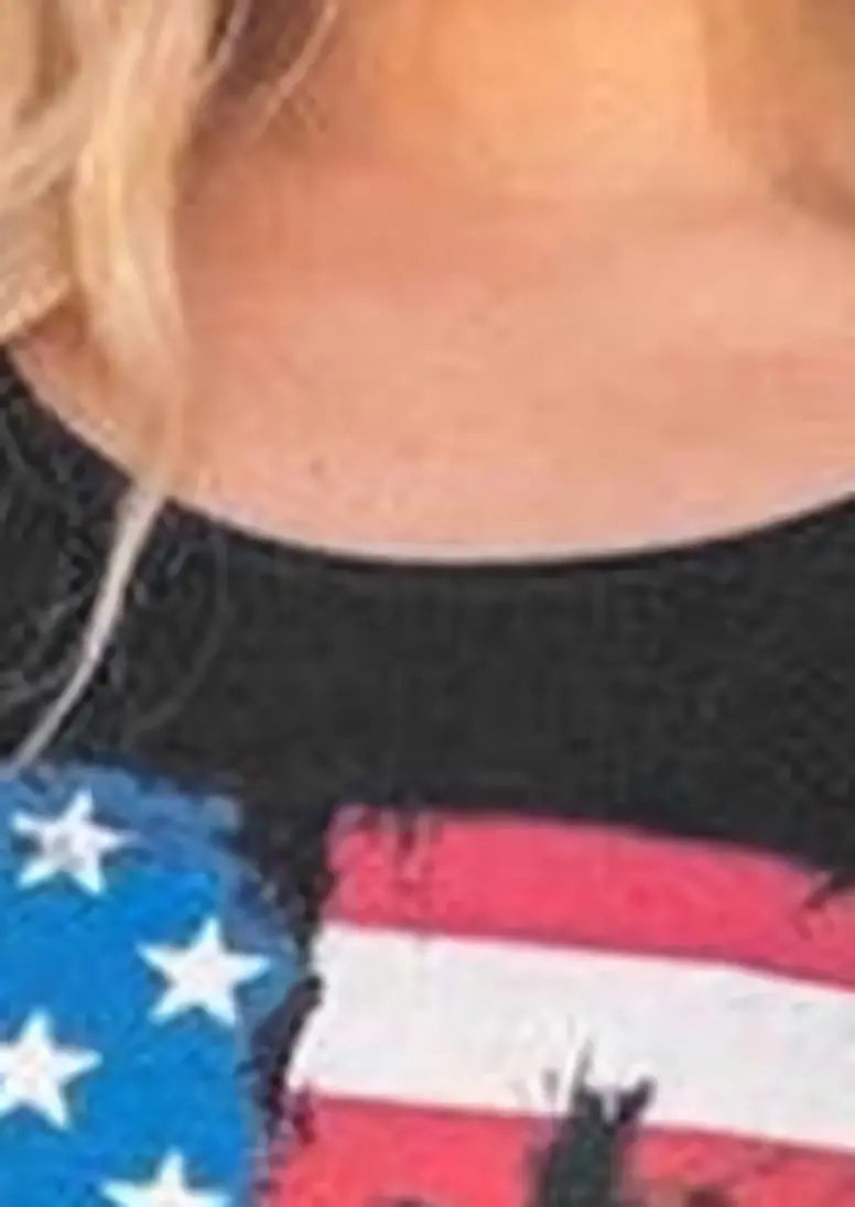 Flag printed tank top ODMPOD