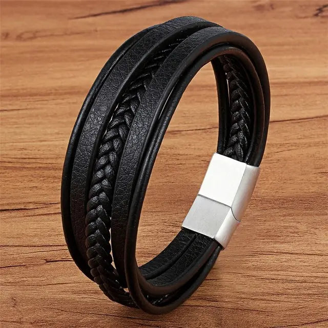 Stainless Steel Magnetic Buckle Charm Cuff Bracelet ODMPOD