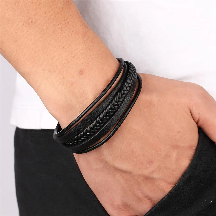 Stainless Steel Magnetic Buckle Charm Cuff Bracelet ODMPOD