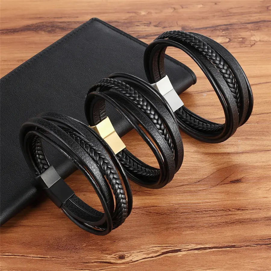 Stainless Steel Magnetic Buckle Charm Cuff Bracelet ODMPOD