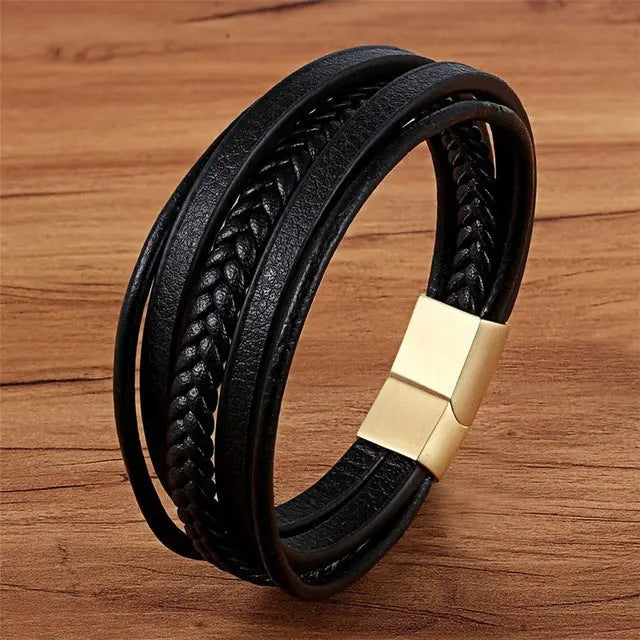 Stainless Steel Magnetic Buckle Charm Cuff Bracelet ODMPOD