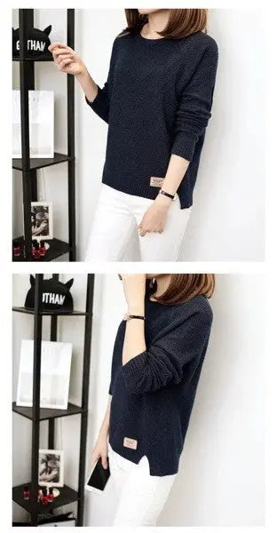 Women's Pullover Loose Knit Sweater ODMPOD