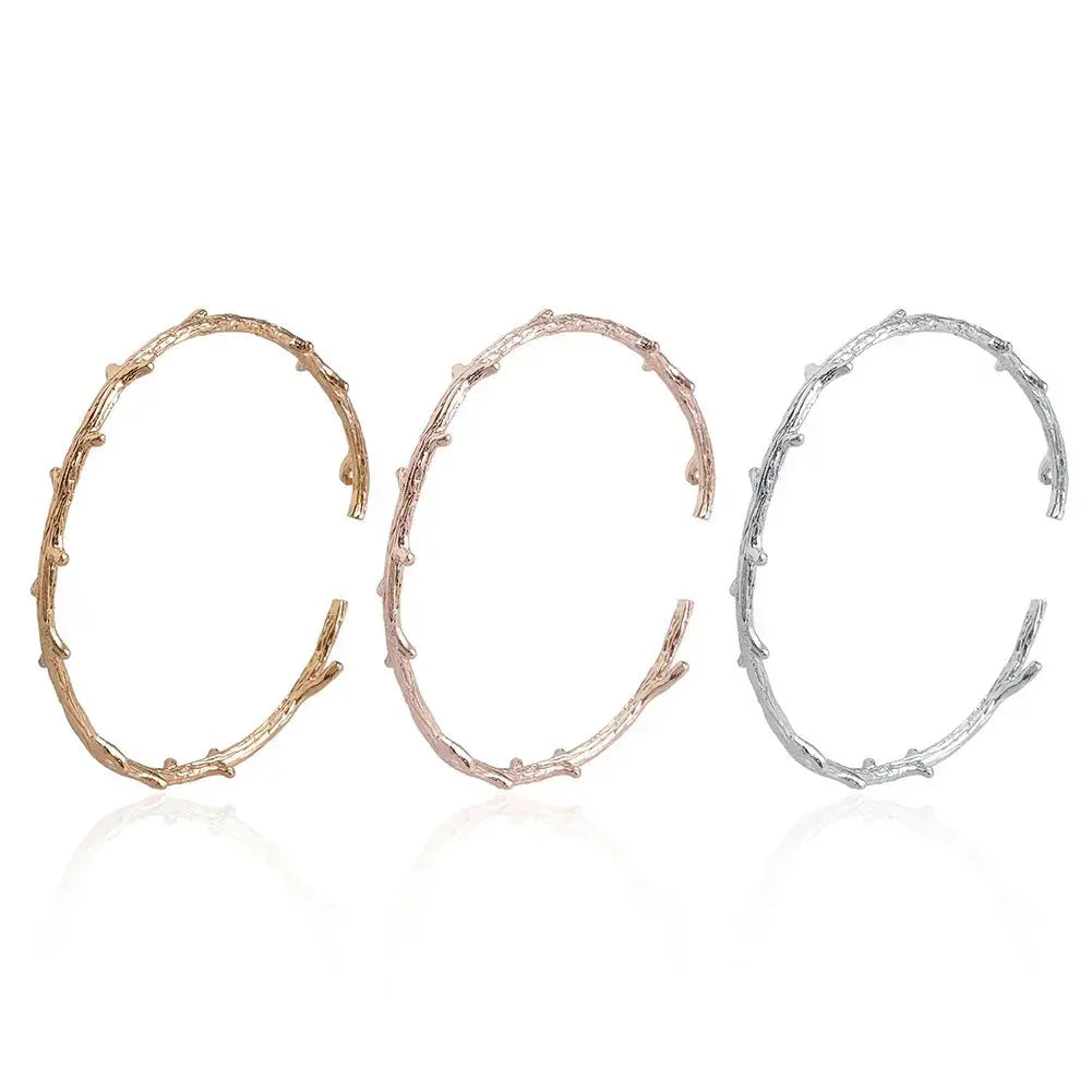 Alloy Cast Branch Opening Adjustable Bangle Bracelet ODMPOD