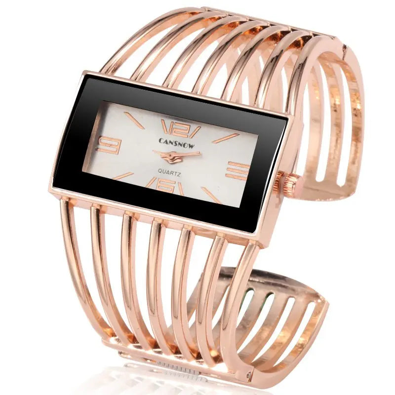 CANSNOW Womens Watch Luxury Fashion Rose Gold Bangle Bracelet Watch Women Dress Clock Female Lady Saati Girls Wristwatch Relojes ODMPOD