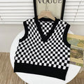 Plaid Pullover Trend Knit Sweater ODMPOD