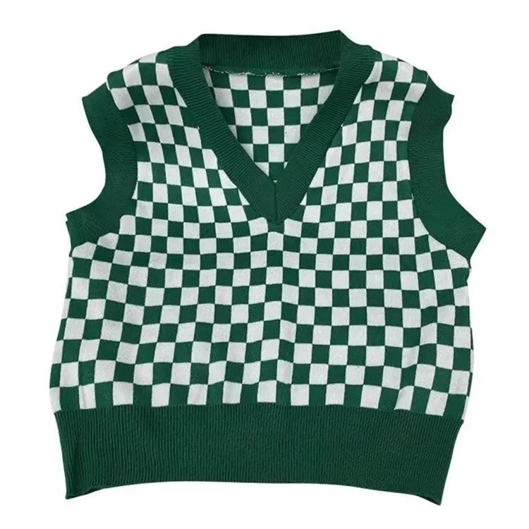 Plaid Pullover Trend Knit Sweater ODMPOD