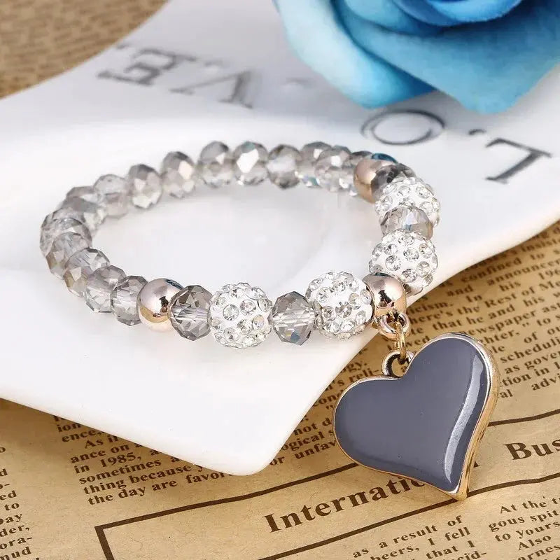 Crystal Butterful Bracelet & Bangle Elastic Heart Bracelets ODMPOD