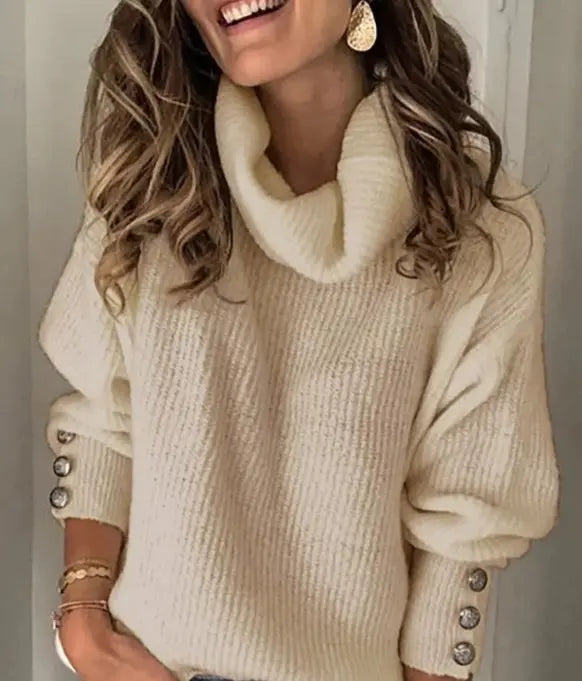 Women's Lapel Pullover Knit Sweater ODMPOD