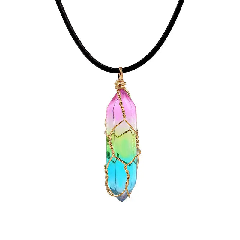 Women's Transparent Geometric Diamond Crystal Necklace Eternal Bloom Co