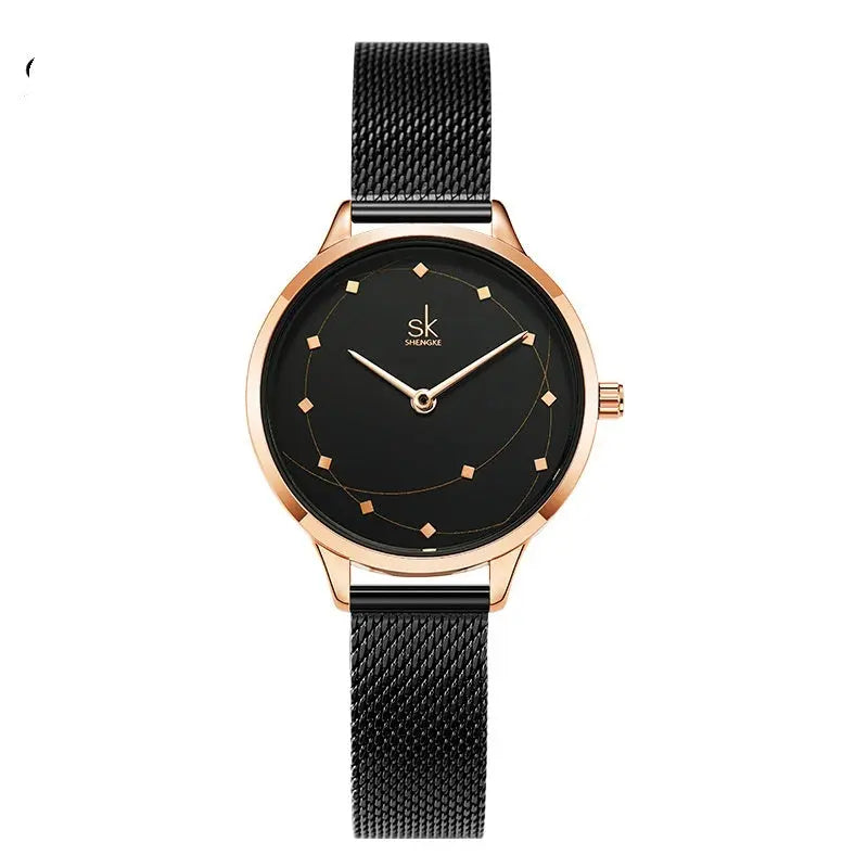 Sophisticated Quartz Watch, Minimalist And Elegant Womens Timepiece Eternal Bloom Co