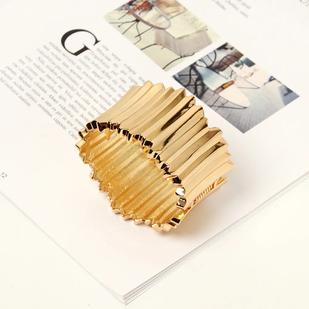 Popular Jewelry Irregular Bangle Exaggerated Wide Bangle In Europe And America ODMPOD