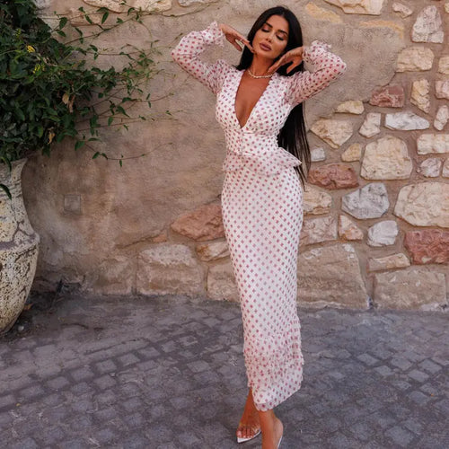Cross Print Two-Piece Peplum Set ODMPOD