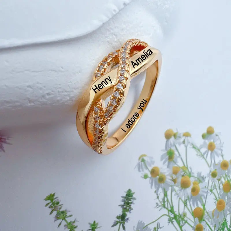 Creative Design Sense Of Personalized Woven Ring Eternal Bloom Co