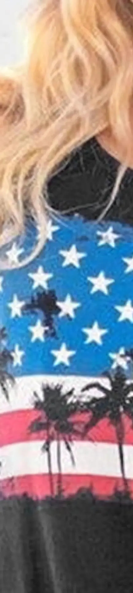 Flag printed tank top ODMPOD