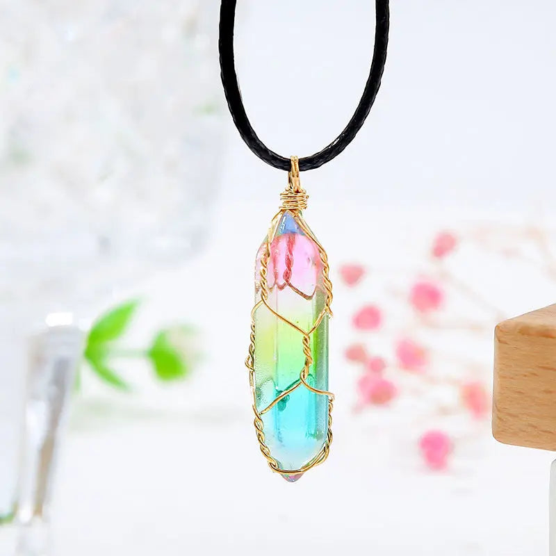 Women's Transparent Geometric Diamond Crystal Necklace Eternal Bloom Co