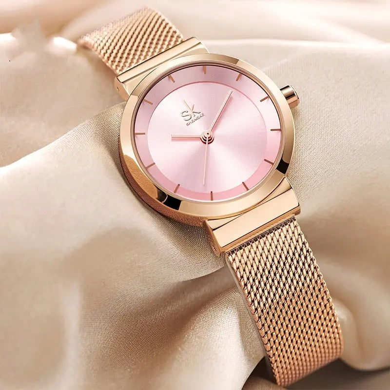 Sophisticated Quartz Watch, Minimalist And Elegant Womens Timepiece Eternal Bloom Co
