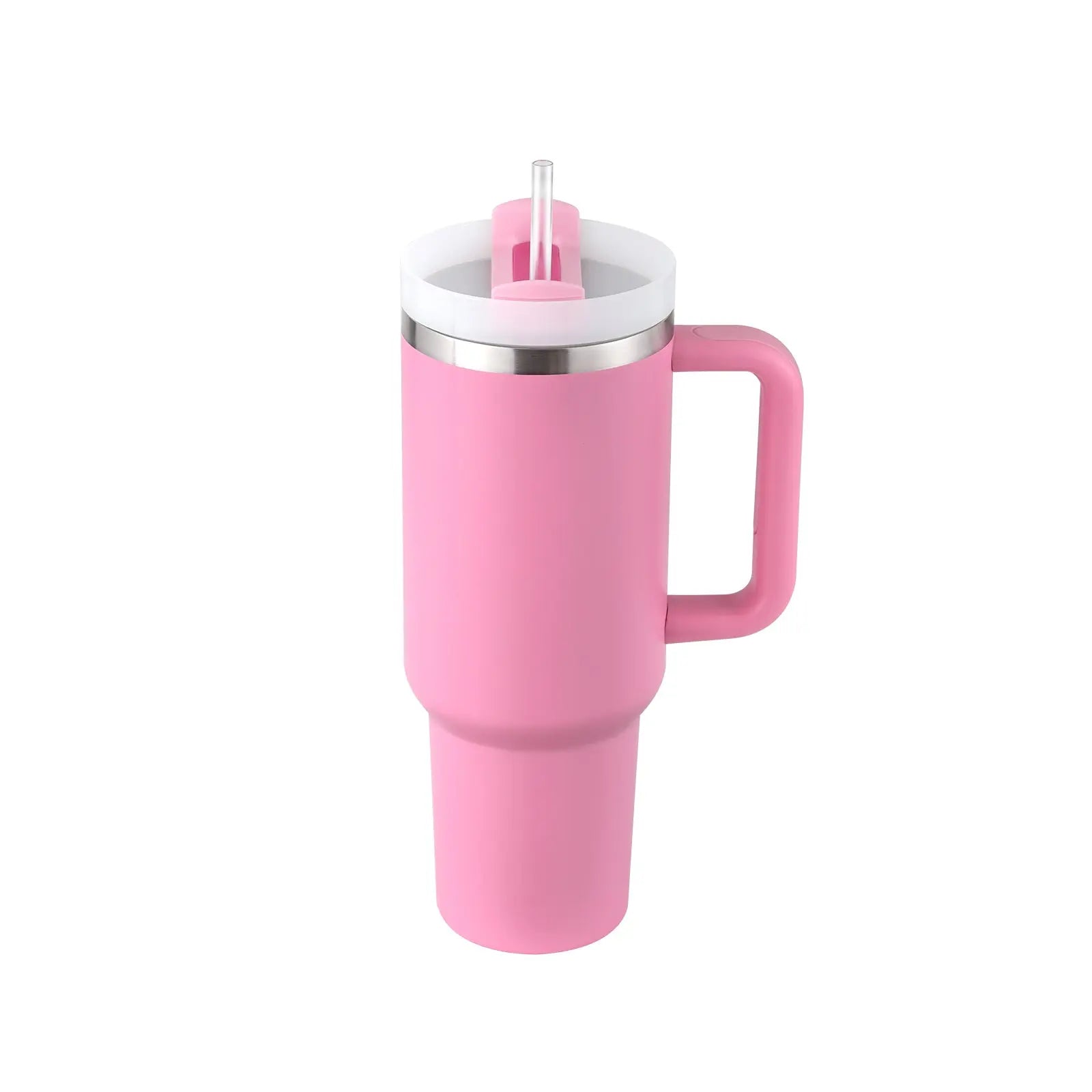40 Oz Tumbler With Handle Straw Insulated, Stainless Steel Spill Proof Vacuum Coffee Cup Tumbler With Lid Tapered Mug Gifts For Valentine Lover Suitable For Car Gym Office Travel ODMPOD