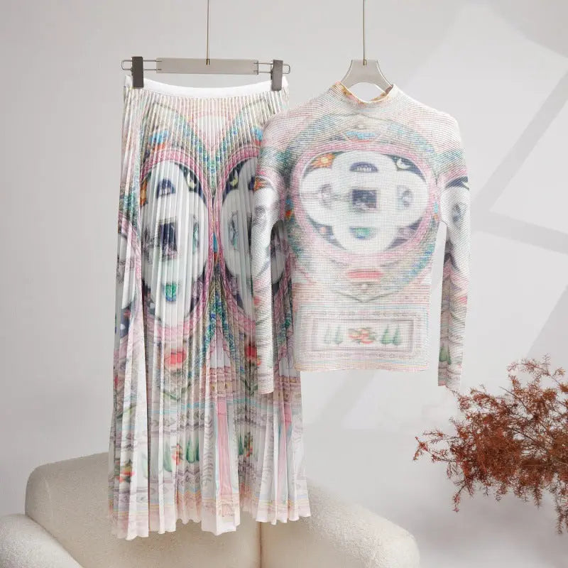 European And American Fashion Peplum Top Skirt Two-piece Set ODMPOD