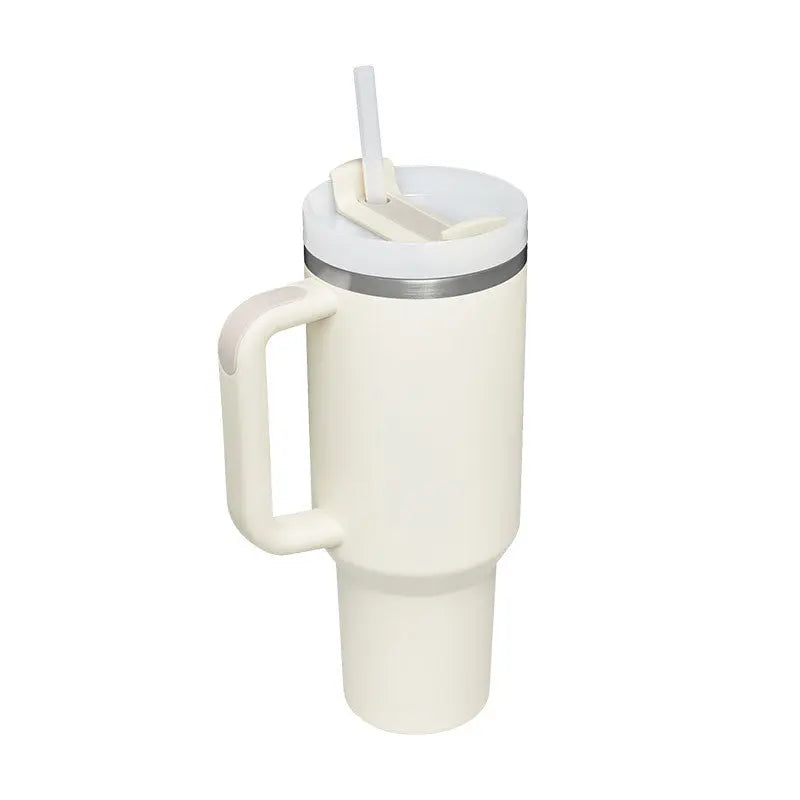 40 Oz Tumbler With Handle Straw Insulated, Stainless Steel Spill Proof Vacuum Coffee Cup Tumbler With Lid Tapered Mug Gifts For Valentine Lover Suitable For Car Gym Office Travel ODMPOD
