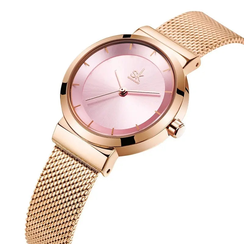 Sophisticated Quartz Watch, Minimalist And Elegant Womens Timepiece Eternal Bloom Co