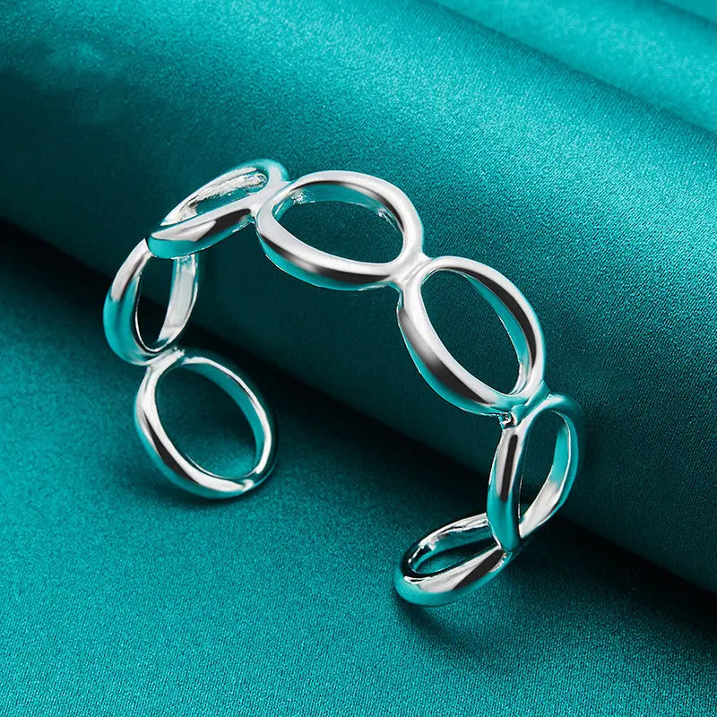 Silver Round O Bangle Jewelry ODMPOD
