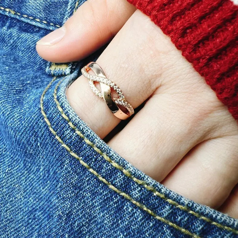 Creative Design Sense Of Personalized Woven Ring Eternal Bloom Co