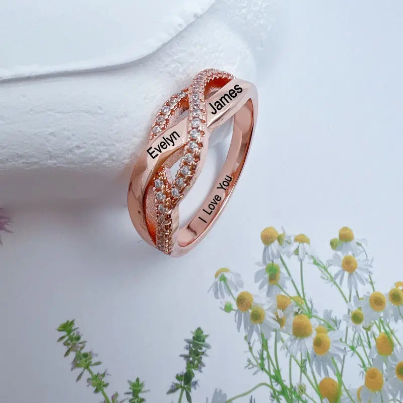 Creative Design Sense Of Personalized Woven Ring Eternal Bloom Co