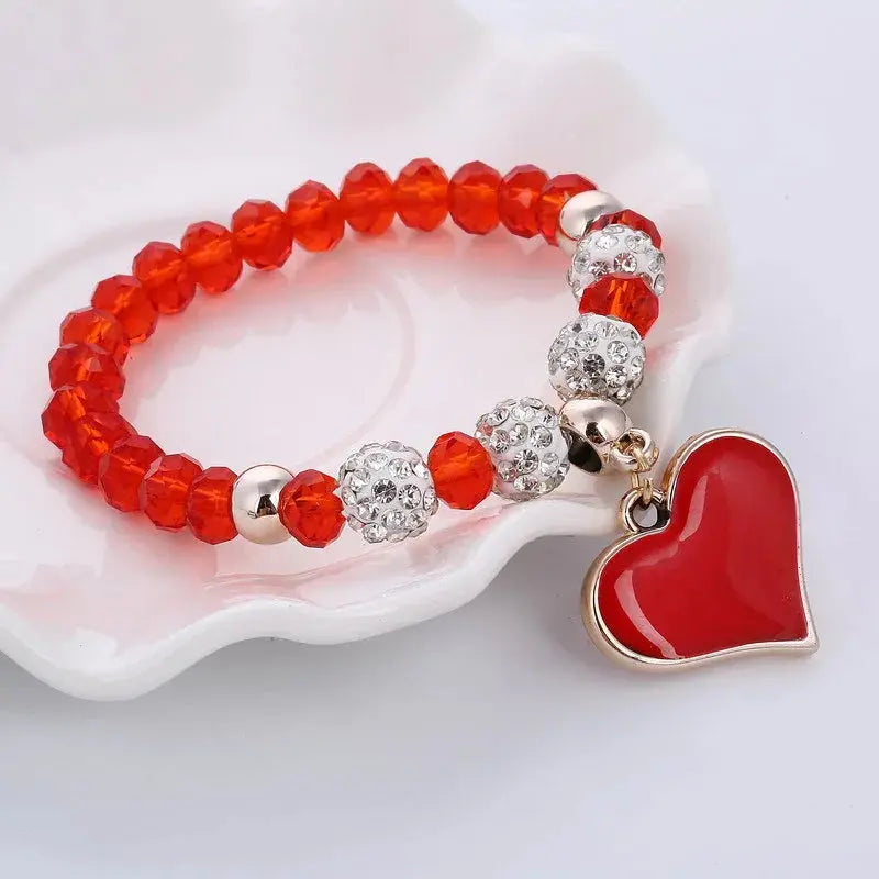 Crystal Butterful Bracelet & Bangle Elastic Heart Bracelets ODMPOD
