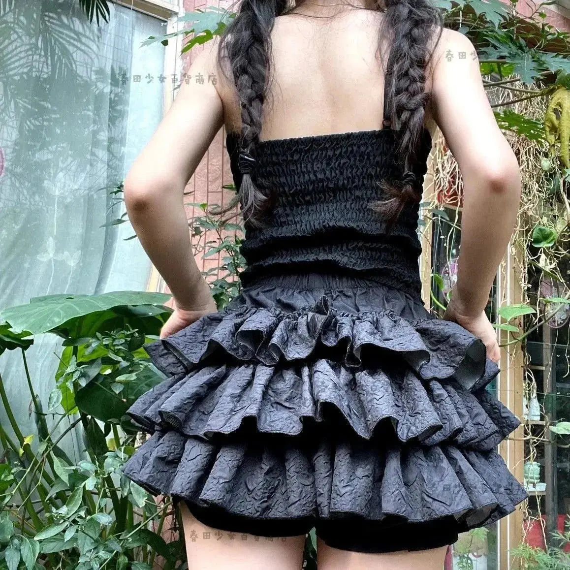 Streetwear Mall Goth Sexy Short Skirt Women Harajuku Y2k High Waist Bandage Pleated Mini Skirt Female Gothic Outfit Club Wear Eternal Bloom Co