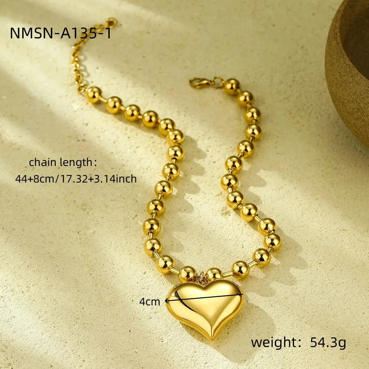 Exaggerated Atmosphere, Personality, Fashion, Big Five-pointed Star Love, Stainless Steel Necklace, New Popular and Non-fading Eternal Bloom Co