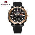 High Quality NAVIFORCE Casual Men Dual Watch Sport Water Resistant Countdown Wristwatch Man chronograph Alarm Clock Reloj Hombre Eternal Bloom Co