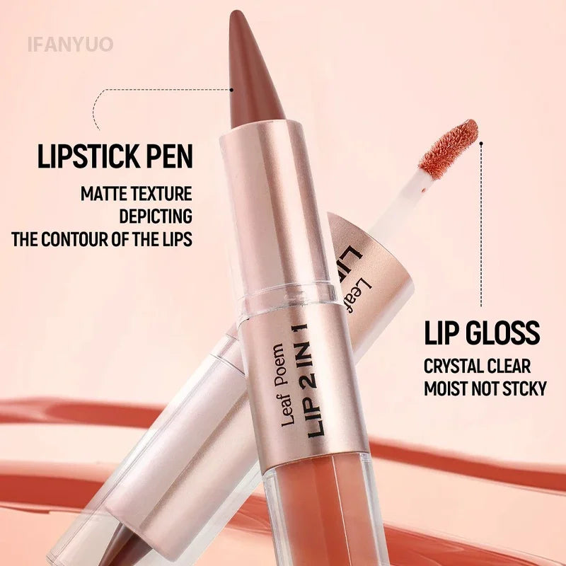 Tapered Lip Liner Lipstick Pen Matte Black Brown Velvet Lipstick Outline Contour Lipliner Water Mirror Moisturizing Lipgloss Eternal Bloom Co