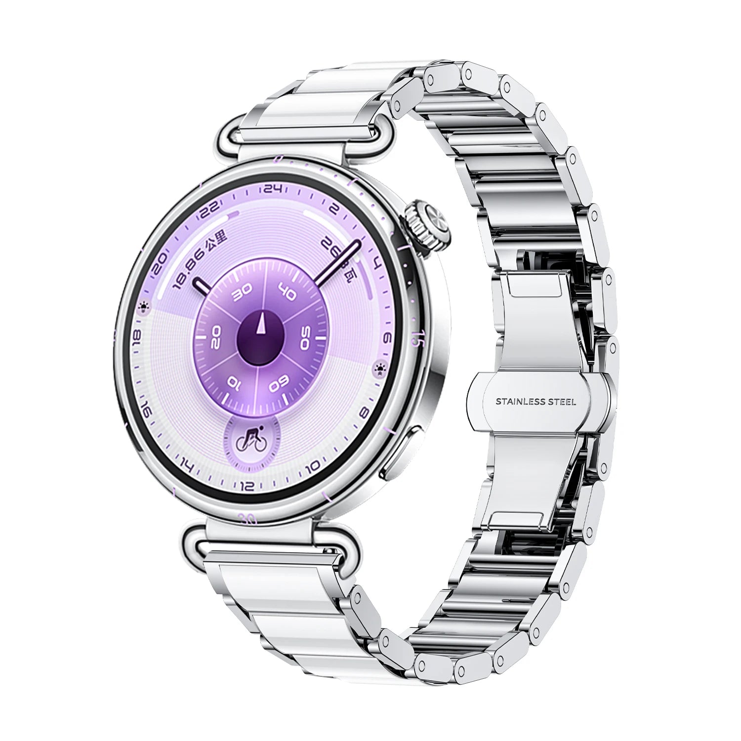 For Xiaomi Watch S4 41mm Ceramics Bracelet Strap 18mm Slim Women Watchband For Garmin Venu 4 41mm/Venu 2S 3S/Huawei GT6 5 4 41mm Eternal Bloom Co