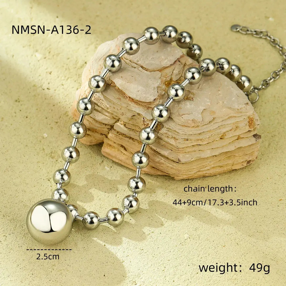 Exaggerated Atmosphere, Personality, Fashion, Big Five-pointed Star Love, Stainless Steel Necklace, New Popular and Non-fading Eternal Bloom Co