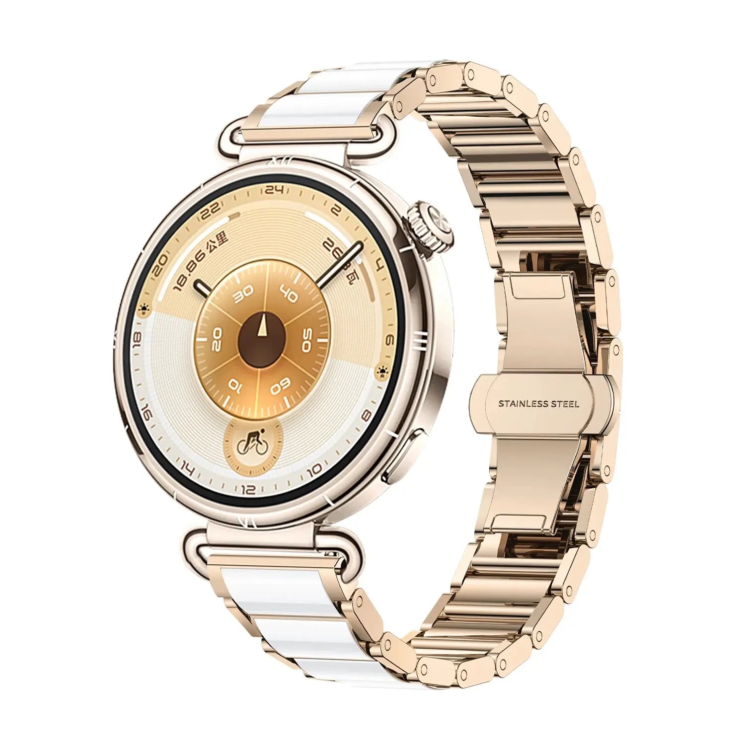 For Xiaomi Watch S4 41mm Ceramics Bracelet Strap 18mm Slim Women Watchband For Garmin Venu 4 41mm/Venu 2S 3S/Huawei GT6 5 4 41mm Eternal Bloom Co