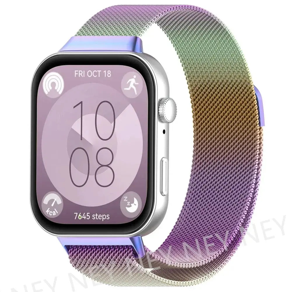 Milanese Loop Band For Huawei Watch FIT 3-4 Strap smart Magnetic stainless steel correa Huawei watch fit 4 pro bands Accessories Eternal Bloom Co