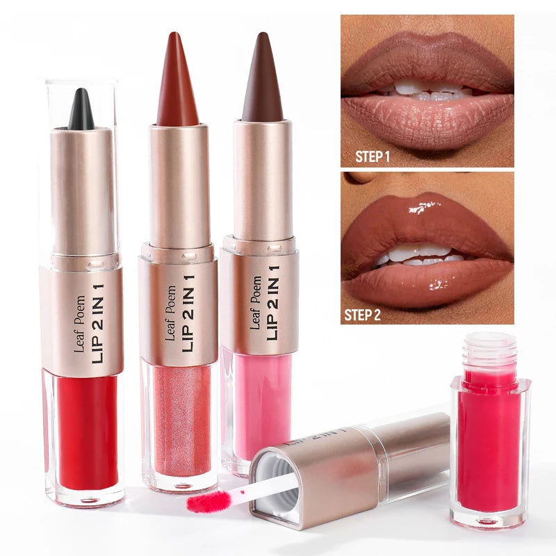 Tapered Lip Liner Lipstick Pen Matte Black Brown Velvet Lipstick Outline Contour Lipliner Water Mirror Moisturizing Lipgloss Eternal Bloom Co