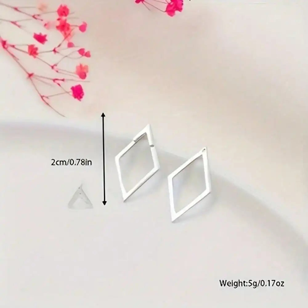 Retro Minimalist Geometric Square Detachable Triangles Stud Earrings for Women Fashion Jewelry Accessories Party Gifts Eternal Bloom Co