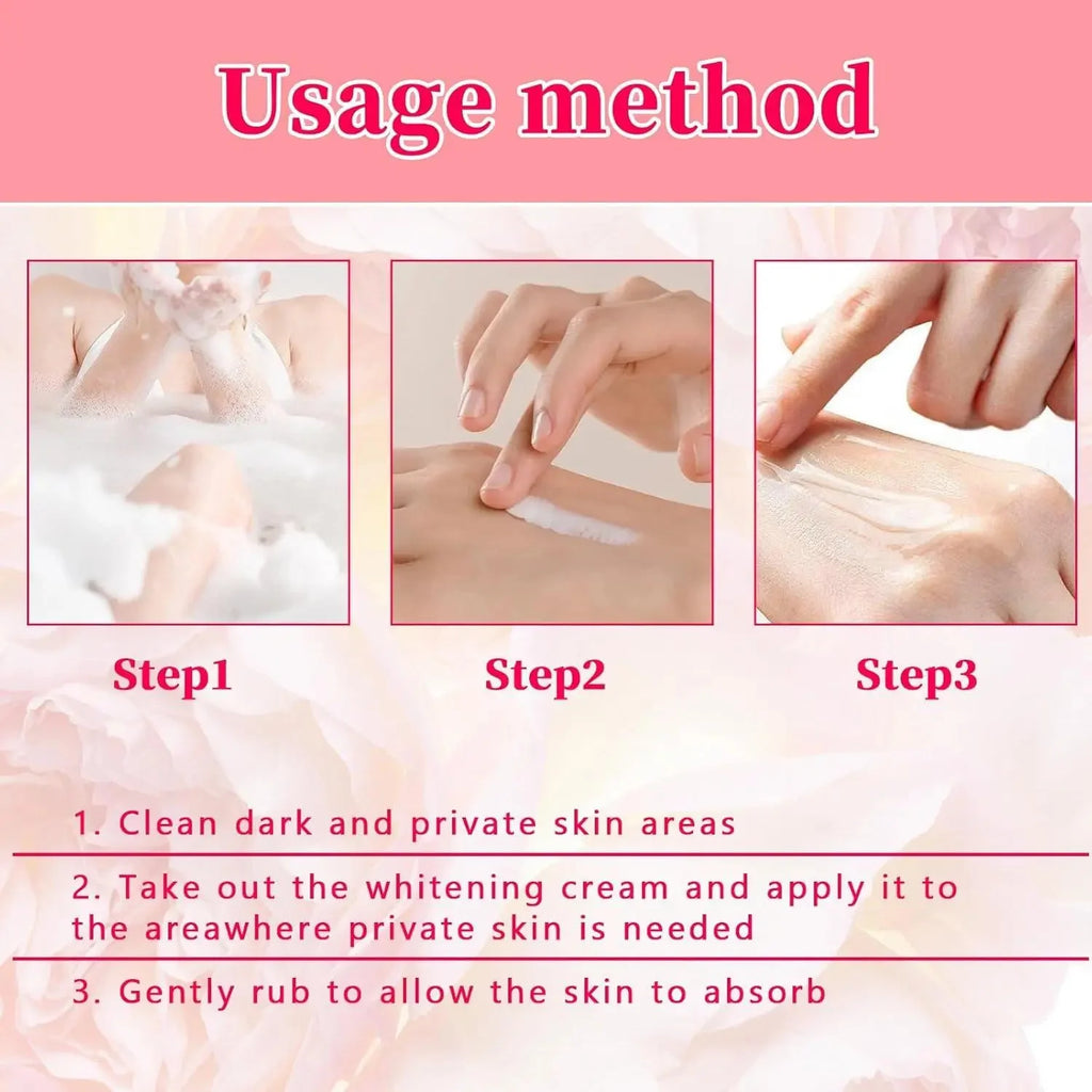Body Whitening Bleach Cream Brighten Underarm Elbow Knees Joint Removal Intimate Parts Dark Spots Melanin Snow Bleach Cream Eternal Bloom Co