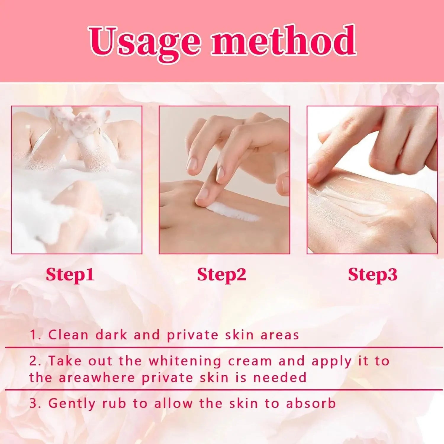 Body Whitening Bleach Cream Brighten Underarm Elbow Knees Joint Removal Intimate Parts Dark Spots Melanin Snow Bleach Cream Eternal Bloom Co