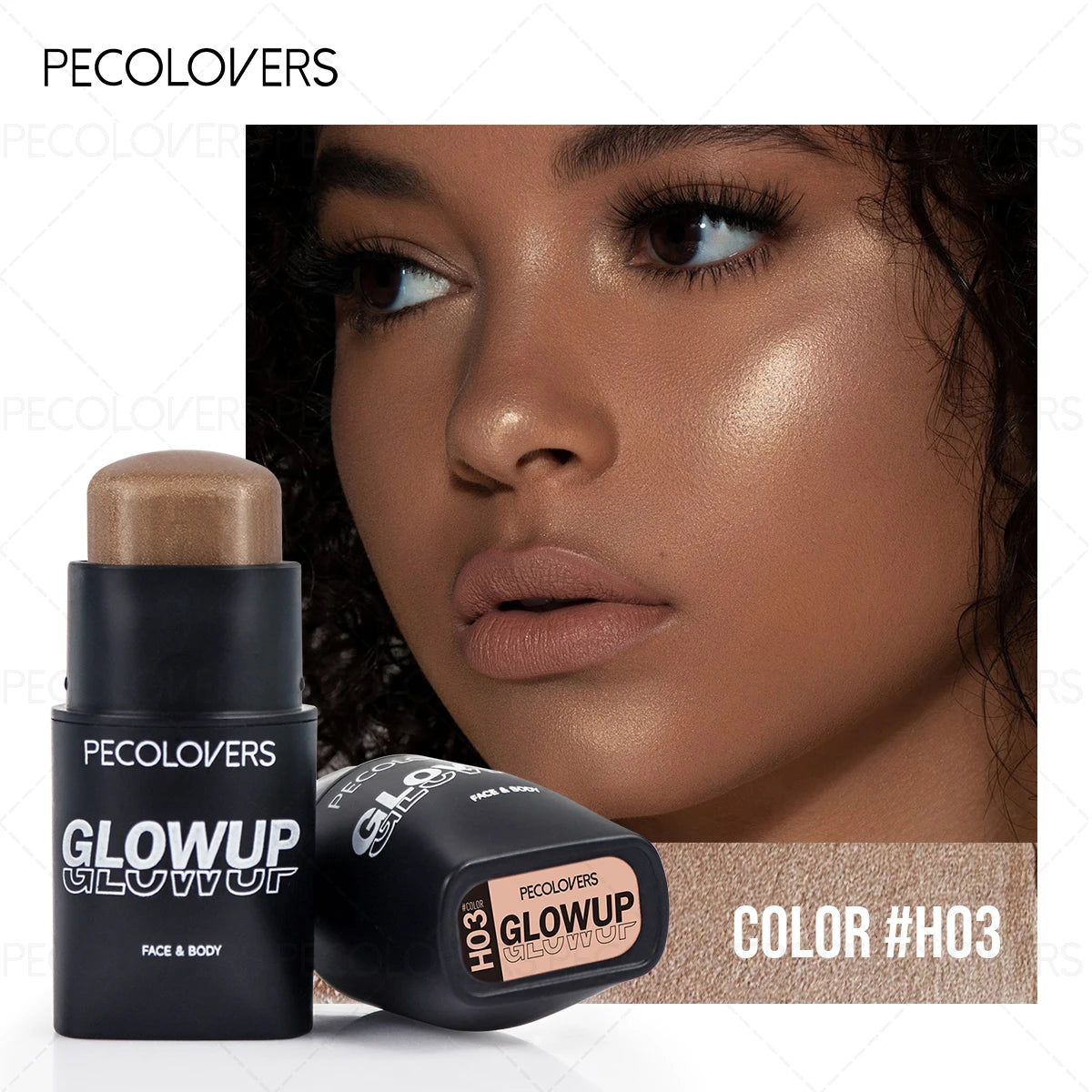1 Pcs Waterproof Face Highlight Stick, Long-lasting Natural Finish for All Skins, Highlight & Contour & Concealer 3D Face Eternal Bloom Co