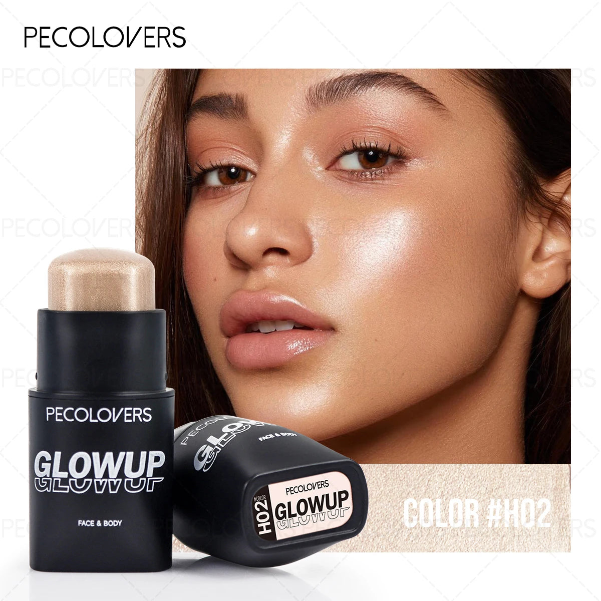 1 Pcs Waterproof Face Highlight Stick, Long-lasting Natural Finish for All Skins, Highlight & Contour & Concealer 3D Face Eternal Bloom Co