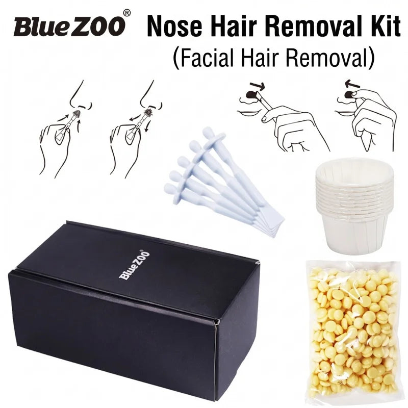 Wax beanPortable Painless Nose Wax Kit For Men & Women Nose Hair Removal Wax Set Paper-Free Nose Hair Wax Beans Cleaning Wax Kit Eternal Bloom Co