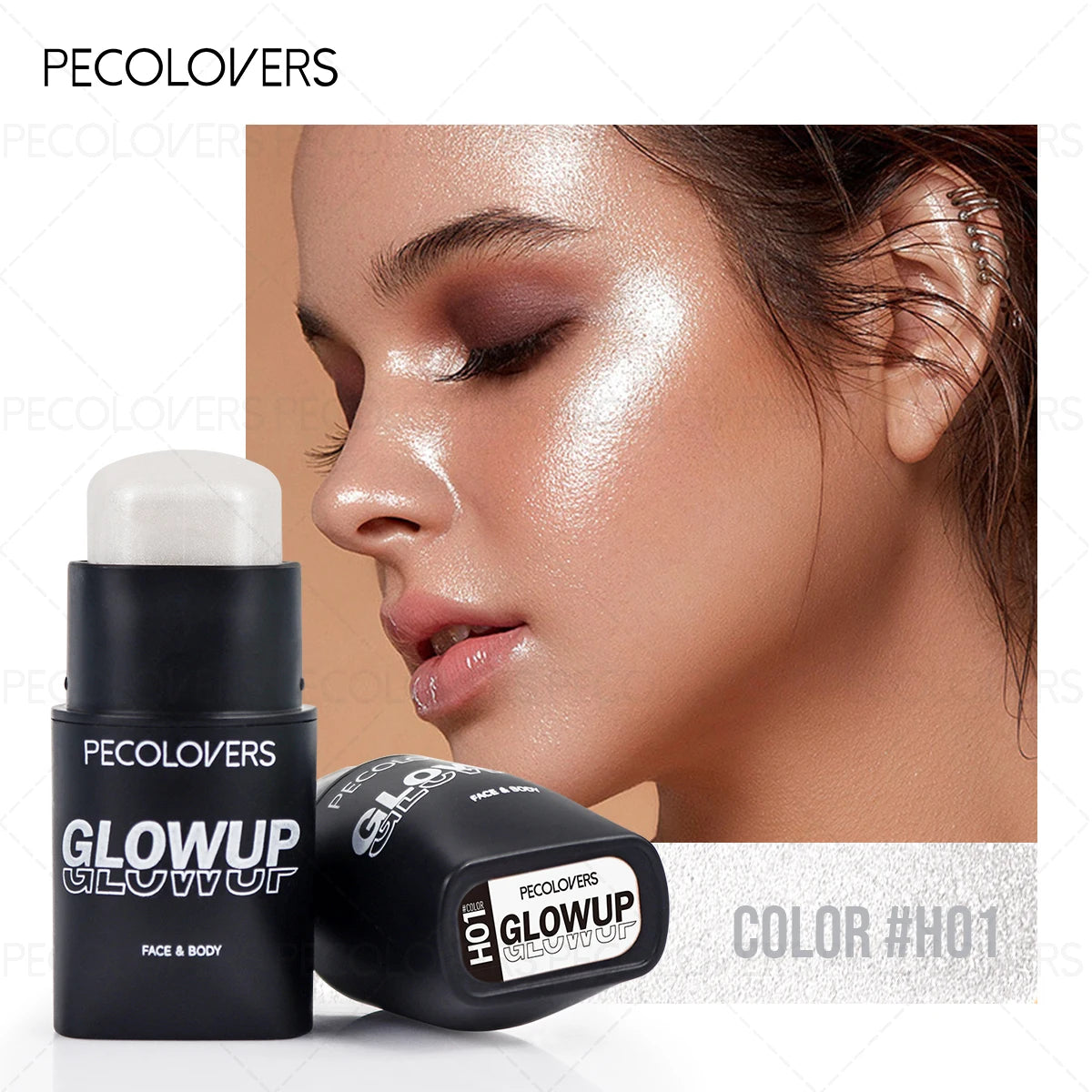 1 Pcs Waterproof Face Highlight Stick, Long-lasting Natural Finish for All Skins, Highlight & Contour & Concealer 3D Face Eternal Bloom Co