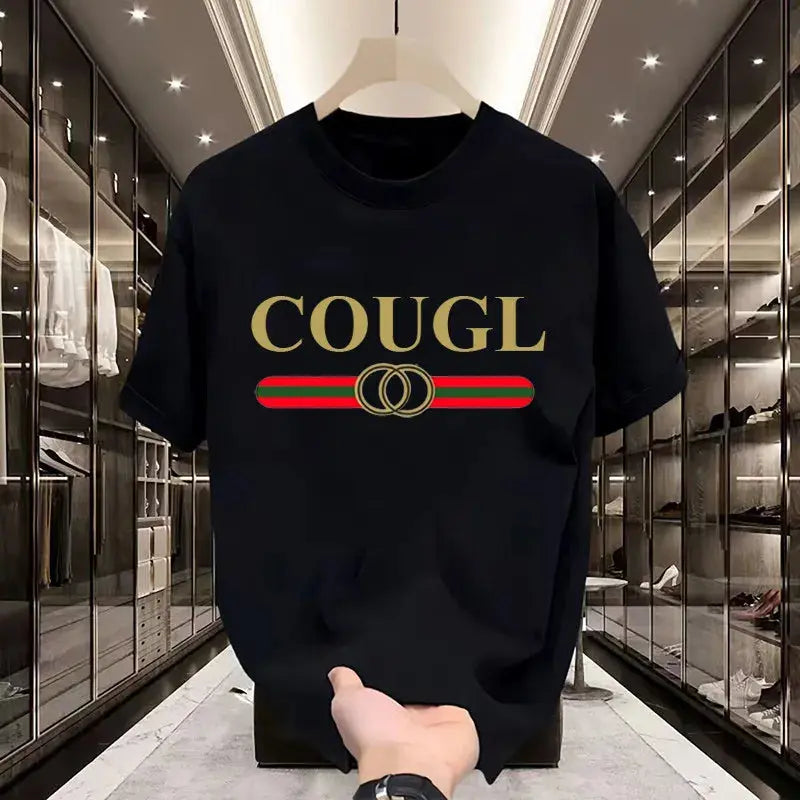 High-end Light Luxury Short-sleeved T-shirt for Men, A New Summer Fashion and Versatile Half-sleeved Round-neck Top for Men Eternal Bloom Co