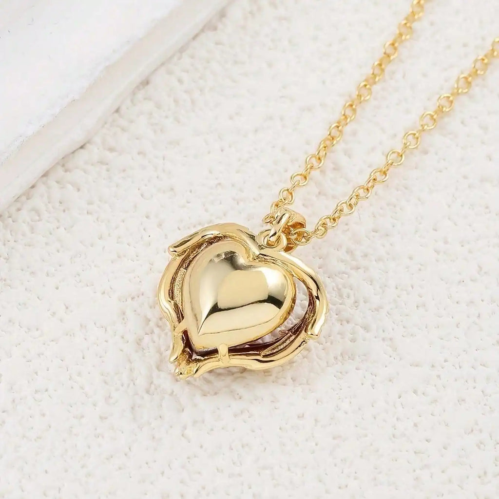 LLL Top Luxury Colorful Crystal Ocean Heart Pendant Necklace For Women Trendy 316L Stainless Steel Jewelry Female Wedding Neck C Eternal Bloom Co