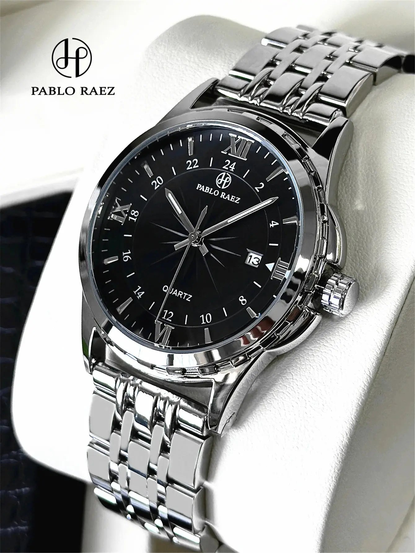 Business Man Silver Wristwatch Luminous SUS304 Stainless steel High Quality Luxury Watch Waterproof Fashion Clock hombre Reloj Eternal Bloom Co