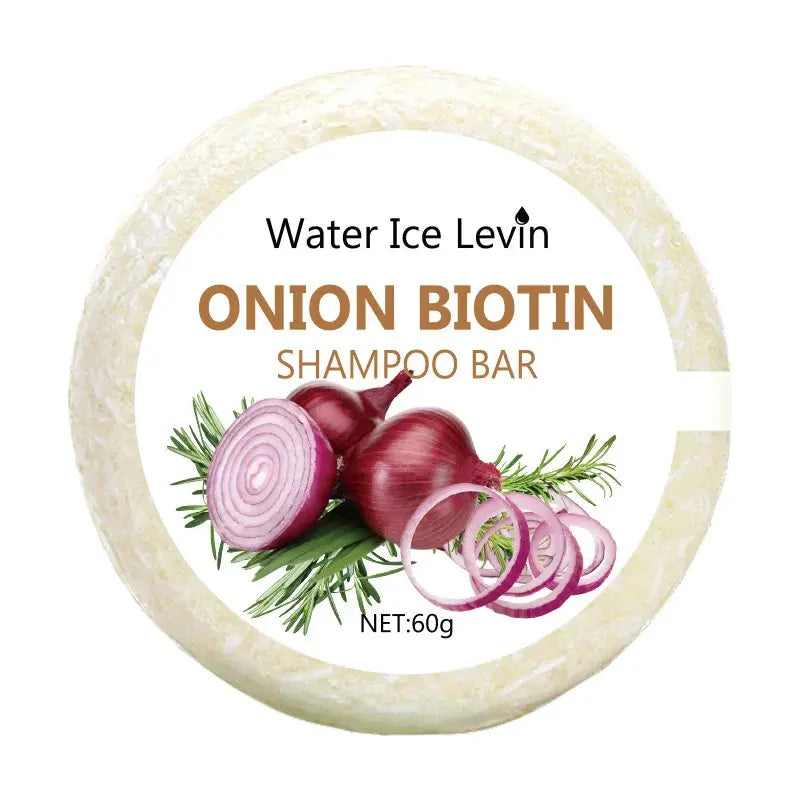 Onion Biotin Shampoo Bar. Strengthens Hair, Repairs Split Ends, Removes Dandruff. Pure Natural Care. 60g. Eternal Bloom Co