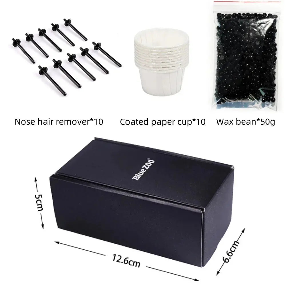 Wax beanPortable Painless Nose Wax Kit For Men & Women Nose Hair Removal Wax Set Paper-Free Nose Hair Wax Beans Cleaning Wax Kit Eternal Bloom Co